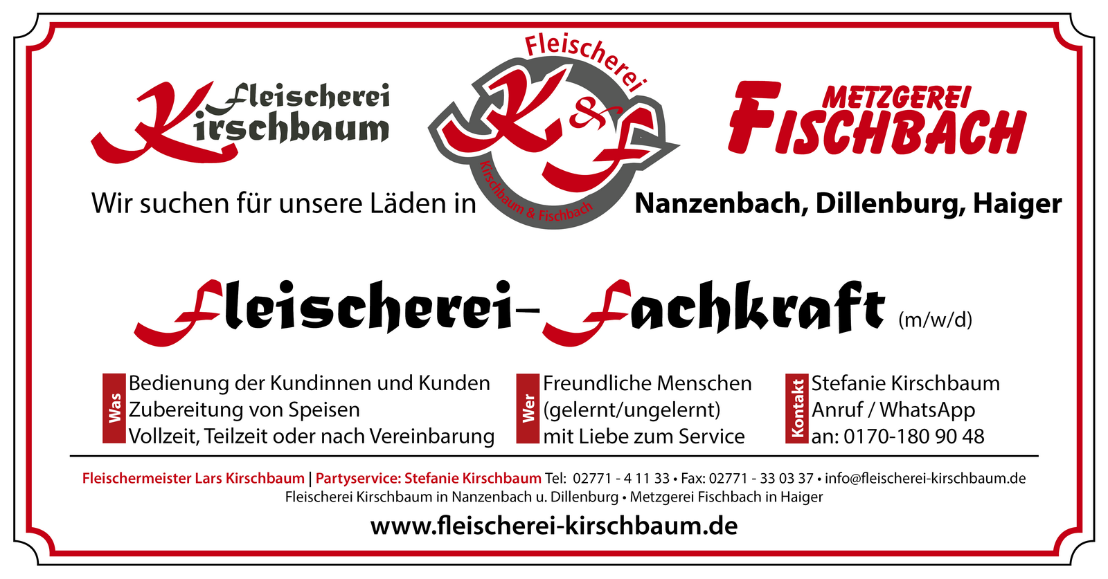 stellenanzeige talent am herd